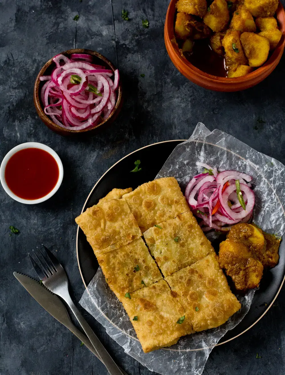 Chicken Keema Moglai Paratha