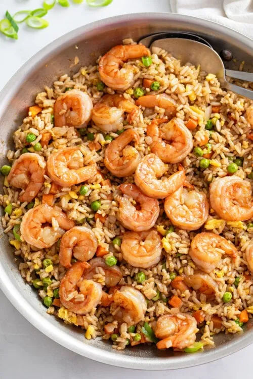 Fried Rice with (Shrimp and Eggs) 